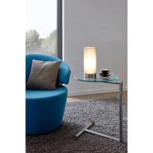 Eglo Tischleuchte Pasteri 1-flammig Nickel-Grau matt Touch E27 40W