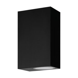 Eglo Wandleuchte Scogliera-E 2-flammig eckig 14 cm x 7 cm Schwarz