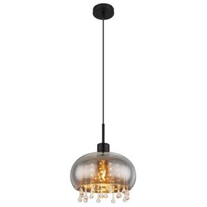 Globo Hängeleuchte Corry Schwarz/Rauchfarben Ø 28 cm