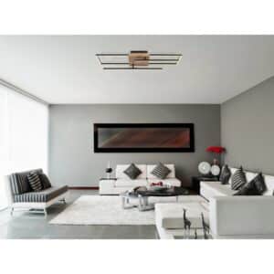 Globo LED-Deckenleuchte Kendra 1-flammig Schwarz matt 800 x 200 x 115 mm