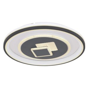 Globo LED-Deckenleuchte Sundi Weiß/Graphit Ø 50 cm
