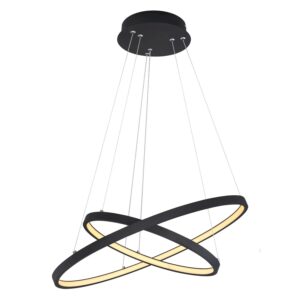 Globo LED-Hängeleuchte Ralph Schwarz Ø 51 cm