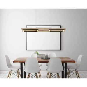 Globo LED-Pendelleuchte Illa 1-flammig Schwarz matt 1000 x 135 x 1200 mm