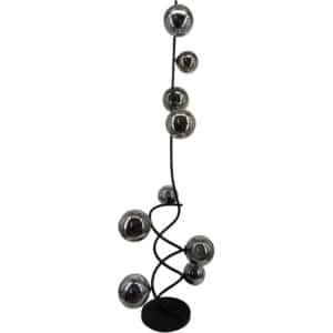 Globo LED-Stehleuchte Riha Ø 25 cm Metall Schwarz Matt
