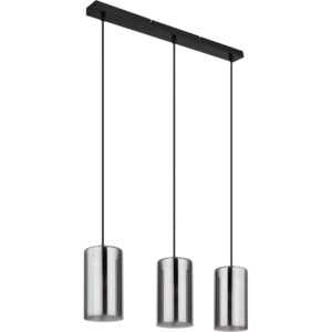 Globo Pendelleuchte Olly 3-flammig Metall Schwarz Matt