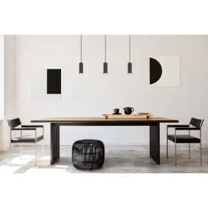 Globo Pendelleuchte Robby 1-flammig Schwarz matt 90 x 90 x 1200 mm
