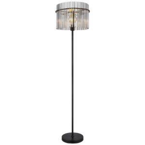 Globo Stehleuchte Gorley Metall Schwarz/Rauchfarben Ø 38 cm