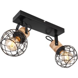 Globo Strahler Lacky 2-flammig Schwarz matt 290 x 120 x 200 mm