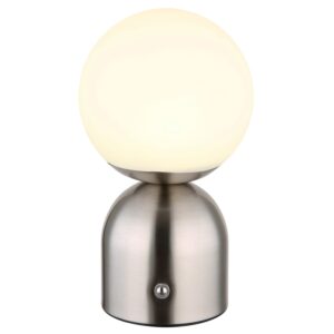 Globo Tischleuchte Julsy Metall 21 cm Nickel Matt