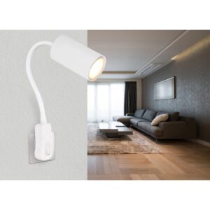 Globo Wandlampe Robby 1-flammig Weiß 55 x 430 mm