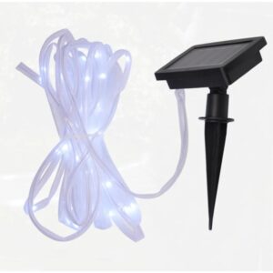 Jardinion Solarlichterkette LED 7m Gartenlichterkette Transparent