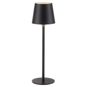 Just Light Akku-LED-Tischleuchte Boteria Schwarz Ø 11 cm x 37 cm