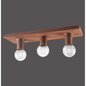 Just Light. Deckenleuchte Turn me Rost 3-flammig