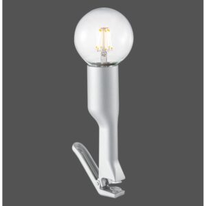 Just Light. Klemmleuchte Turn me Silber H: 20