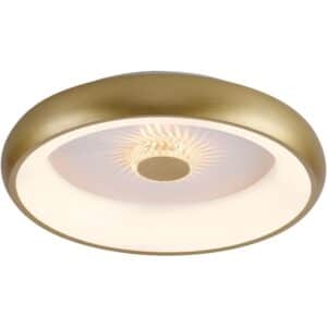 Just Light. LED-Deckenleuchte Vertigo Messing Matt Ø 46