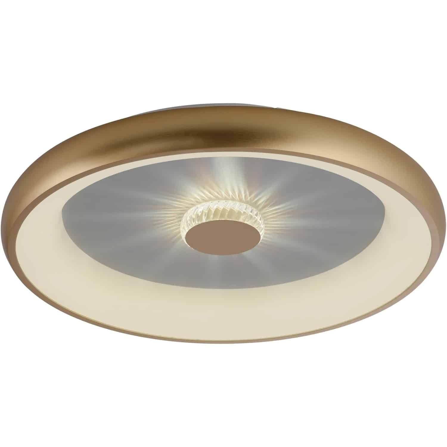 Just Light. LED-Deckenleuchte Vertigo Messing Matt Ø 61