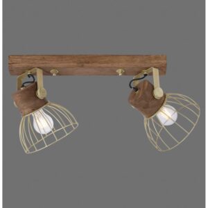 Just Light. Wand-u. Deckenleuchte Alami 2-flammig Messing Matt