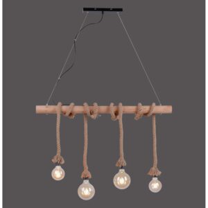 Just Light.Pendellampe Rope 4-flammig Schwarz
