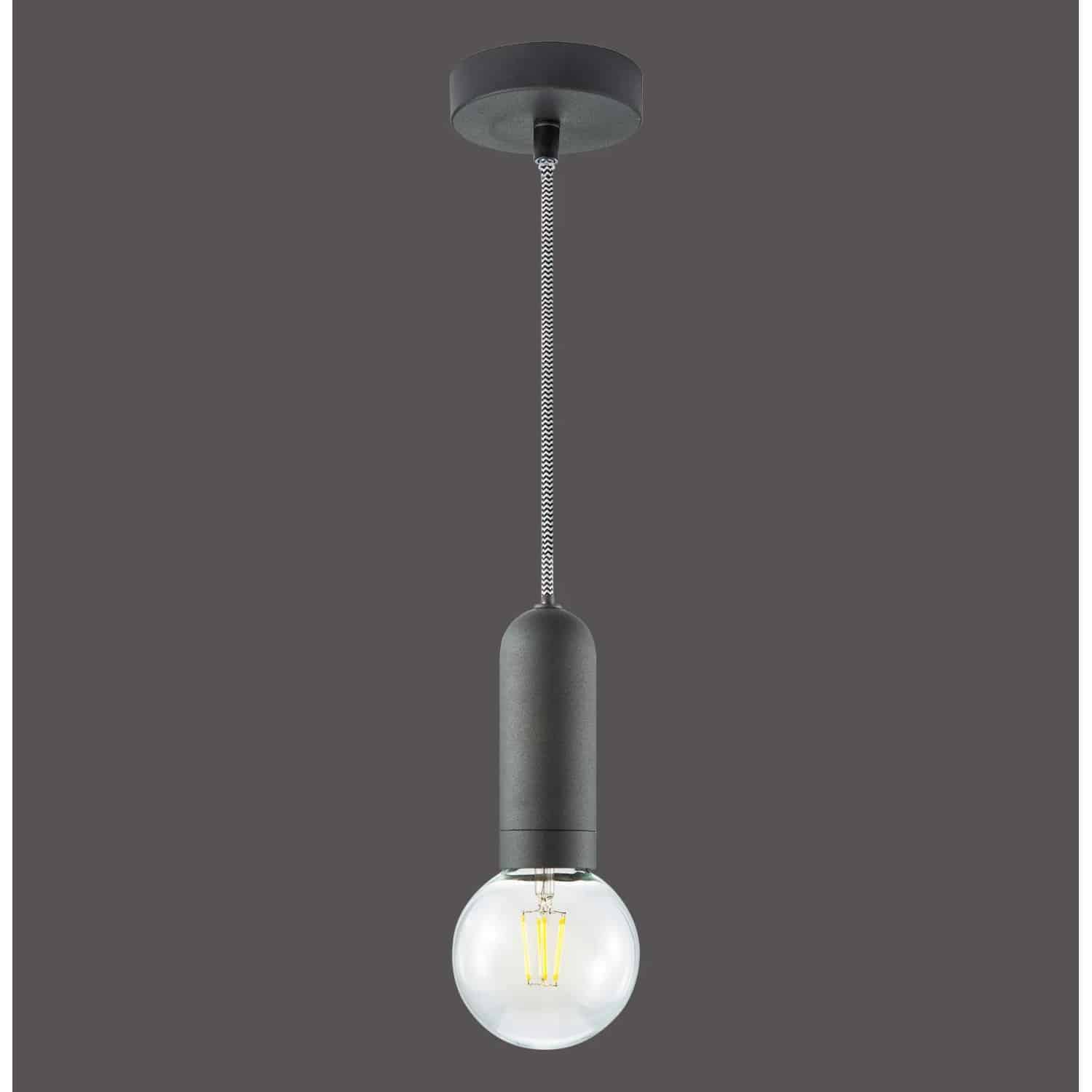 Just Light.Pendelleuchte Turn me 1-flammig Schwarz