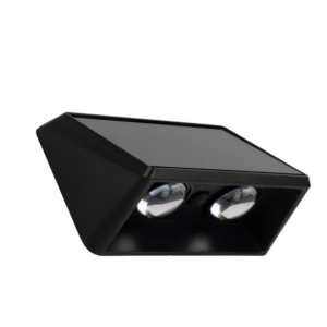 LUXULA 6er-Set Solar Wandleuchte 2-flammig CCT Warm- Kaltweiß 3000-6500K Akku LED Außenleuchte Gartenbeleuchtung IP54 Wetterfest Schwarz