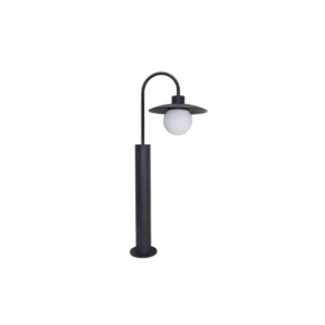 LUXULA Außenstandleuchte Schwarz E27 Fassung IP44 Aluminium mit Erdspieß Höhe 65cm