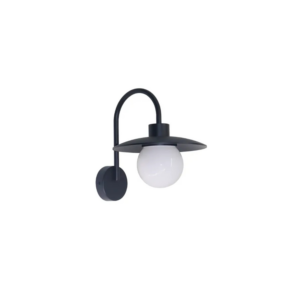 LUXULA Elegante Wandleuchte Außen IP54 Wetterfeste Terrassenleuchte E27 Wandlampe Außenbeleuchtung Aluminium Schwarz