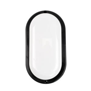LUXULA Feuchtraumleuchte IP65 CCT 3000K-6500K Warm- Kaltweiß Ovalleuchte 12W Kellerlampe 1080lm Garagenleuchte Außenleuchte Schwarz
