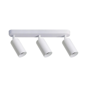 LUXULA LED Aufbauspot 3-Flammig GU10 Schwenkbar Deckenstrahler Deckenspot Akzentbeleuchtung Deckenlampe Aluminium Weiß
