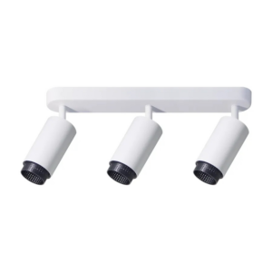 LUXULA LED Aufbauspot 3-Flammig GU10 Schwenkbar Design Deckenspot Deckenstrahler Akzentbeleuchtung Kontrast-Innenring Weiß Schwarz