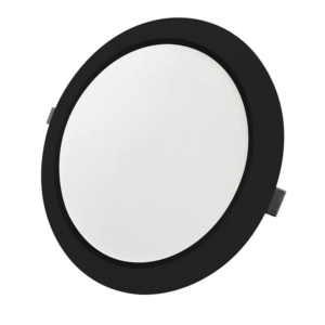 LUXULA LED Einbauleuchte 24W IP44-Geschützt 2400lm Lichtfarbe Einstellbar CCT Ø295x28mm Einbaustrahler Deckenspot Rund Schwarz