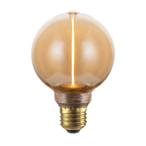 LUXULA LED Filament Leuchtmittel LINE Amber Globe E27 Dimmbar Warmweiß Bernstein Kugellampe Design