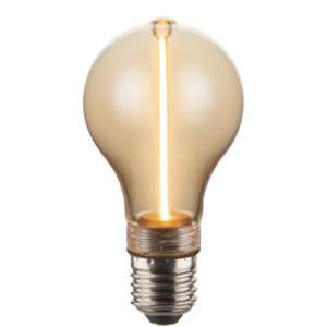 LUXULA LED Filament Leuchtmittel LINE E27 Dimmbar Warmweiß Bernstein Glas Senkrecht