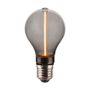 LUXULA LED Filament Leuchtmittel LINE Smoke E27 Dimmbar Warmweiß Rauchglas Optik