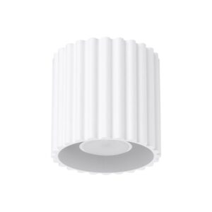 Licht-Erlebnisse Deckenspot Aufputz GU10 Weiß Ø 10 CM Rund Klein Aus Aluminium