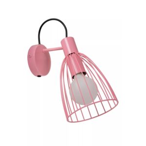Licht-Erlebnisse Wandleuchte Schwenkbar Pink Metall 15 CM Breit Klein E27 Kinderzimmer