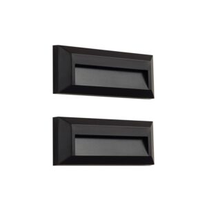 Lindby 2er Set LED Wandleuchte Außen Peker 10025736 Modern in Schwarz 1-flammig