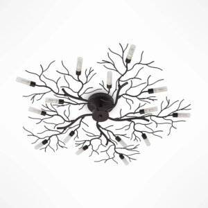 Lindby Deckenlampe Bigna 9626634 Modern in Braun aus Metall 15-flammig G9 Wohnzimmerleuchte