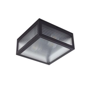 Lindby Deckenlampe Bolgar 10034939 Spritzwassergeschützt Modern in Schwarz aus Metall 1-flammig E27