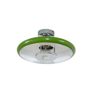 Lindby Deckenlampe Branford 10041893 Retro Vintage Antik in Grün aus Metall 1-flammig E27 Wohnzimmerleuchte
