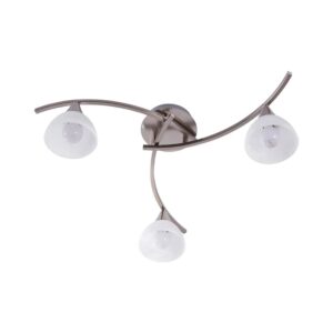 Lindby Deckenlampe Della 9620971 Modern in Alu aus Glas 3-flammig E14 Wohnzimmerleuchte