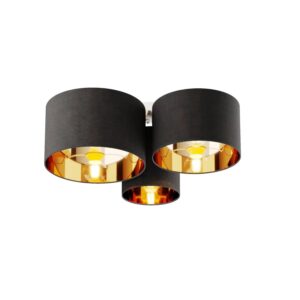 Lindby Deckenlampe Laurenz 9626902 Modern in Alu aus Textil 3-flammig E27 Wohnzimmerleuchte