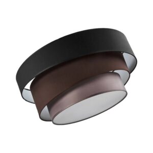 Lindby Deckenlampe Melia 9639033 Modern in Schwarz aus Textil 3-flammig E27 Wohnzimmerleuchte