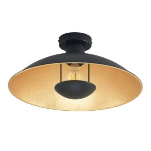 Lindby Deckenlampe Narisara 9627742 Modern in Schwarz aus Metall 1-flammig E27 Wohnzimmerleuchte