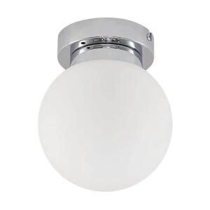 Lindby Deckenlampe Tavino 9628102 Spritzwassergeschützt Modern in Chrom aus Metall 1-flammig E14 Wohnzimmerleuchte