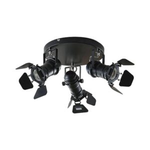 Lindby Deckenlampe Tilen 9624401 Vintage Industriell in Schwarz aus Metall 3-flammig GU10 Wohnzimmerleuchte