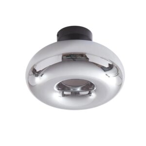 Lindby Deckenlampe Zehra 10017714 Modern in Schwarz aus Glas 1-flammig E27 Flurleuchte
