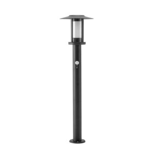 Lindby LED Außenleuchte Gregory 9945313 mit Bewegungsmelder Spritzwassergeschützt Modern in Schwarz aus Edelstahl 1-flammig