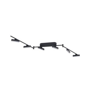 Lindby LED Deckenlampe Eldrin 10029269 Dimmbar Modern in Schwarz aus Metall 6-flammig Wohnzimmerleuchte