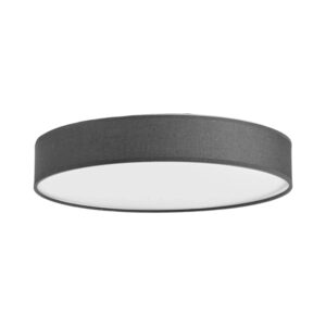 Lindby LED Deckenlampe Saira 9625091 Modern in Alu aus Textil 1-flammig Wohnzimmerleuchte