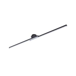 Lindby LED Deckenleuchte Aurendor 10018689 Modern in Schwarz aus Aluminium 2-flammig Wohnzimmerleuchte